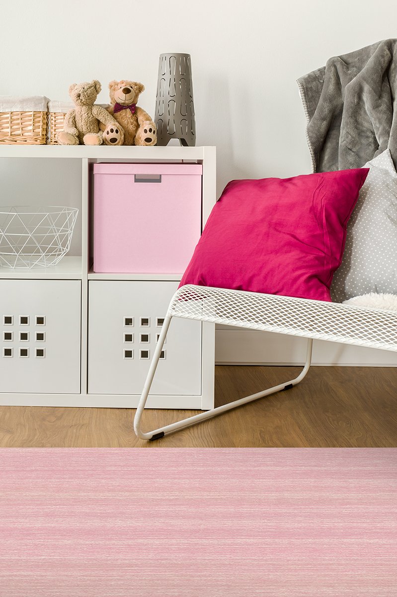 Solid Tonal Pink Rug 5'x7' | Stain-Resistant