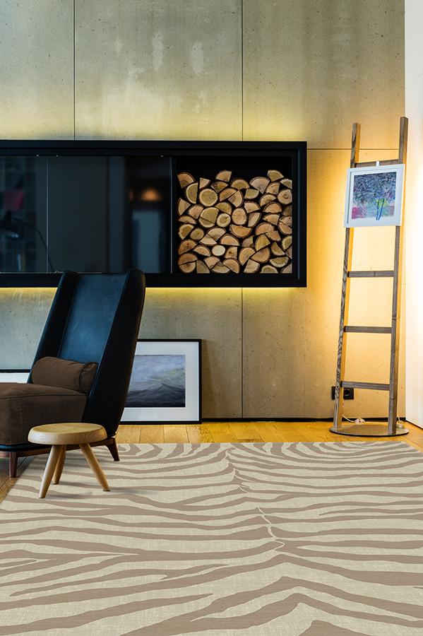 Zebra Natural Rug 8'x10' | Stain-Resistant