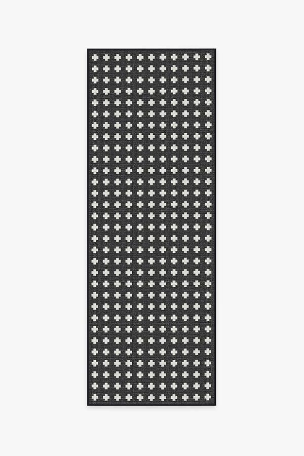 Outdoor Adde Black Rug 2.5'x7' | Stain-Resistant