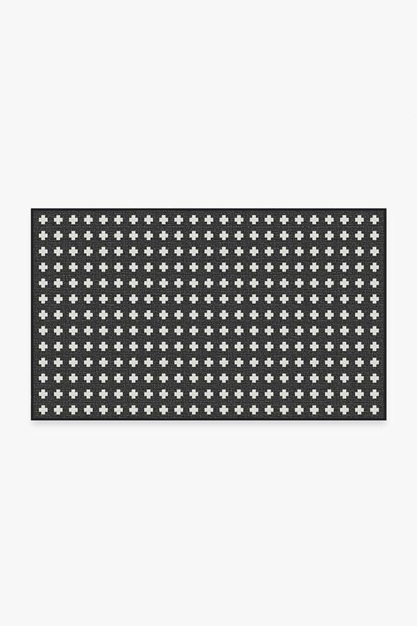 Outdoor Adde Black Rug 3'x5' | Stain-Resistant