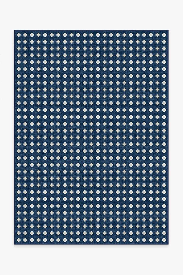 Outdoor Adde Navy Rug 5'x7' | Stain-Resistant