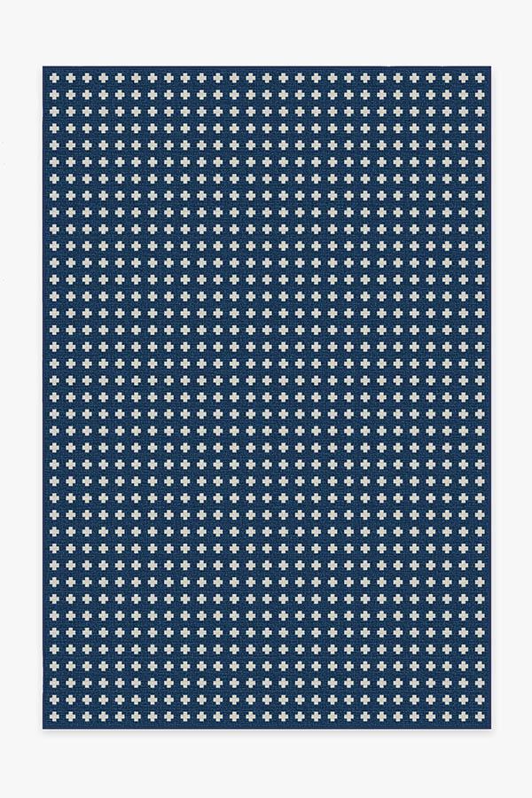 Outdoor Adde Navy Rug 6'x9' | Stain-Resistant