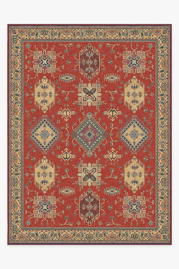 Ademi Paprika Red Rug 9'x12' | Stain-Resistant