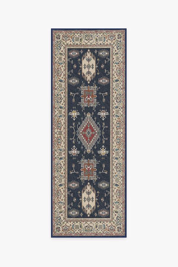 Ademi Royal Blue Rug 2.5'x10' | Stain-Resistant