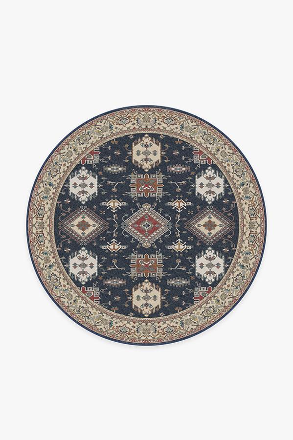 Ademi Royal Blue Rug 6' Round | Stain-Resistant