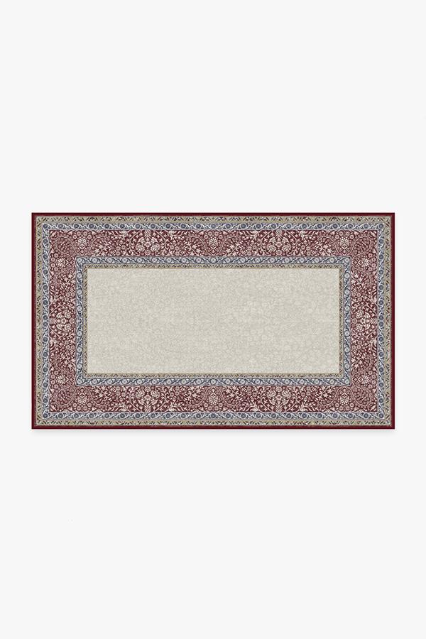 Afshan Burgundy Rug 3'x5' | Stain-Resistant