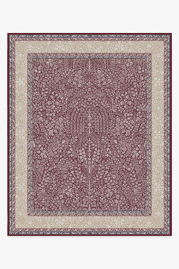 Afshan Merlot Rug 8'x10' | Stain-Resistant
