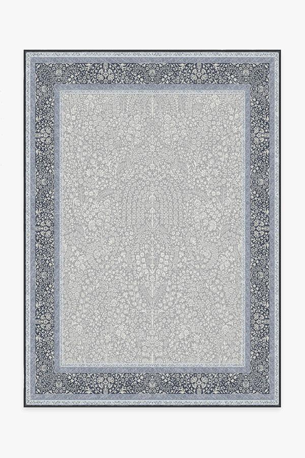 Afshan Steel Blue Rug 5'x7' | Stain-Resistant