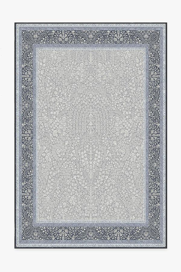 Afshan Steel Blue Rug 6'x9' | Stain-Resistant