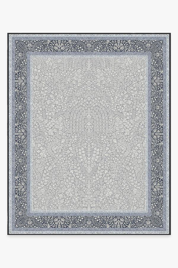 Afshan Steel Blue Rug 8'x10' | Stain-Resistant