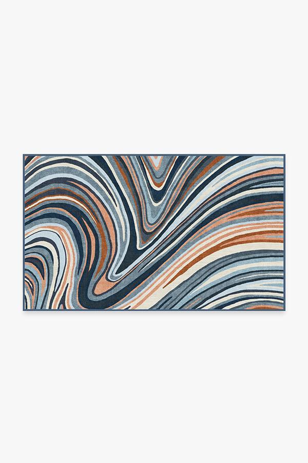 Agate Arctic Blue Rug 3'x5' | Stain-Resistant