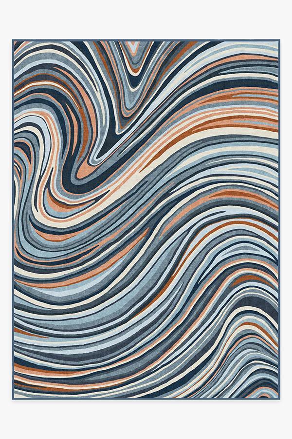 Agate Arctic Blue Rug 9'x12' | Stain-Resistant