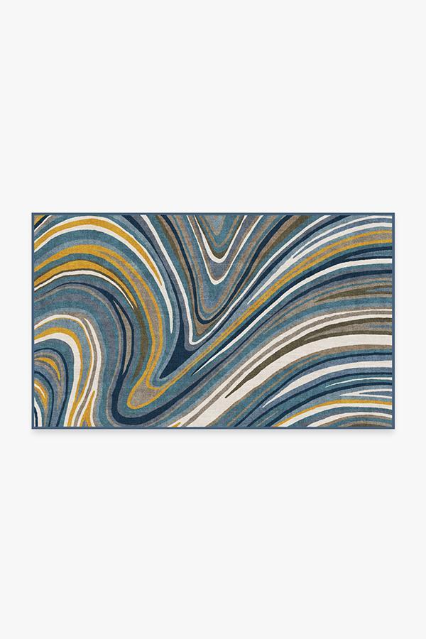 Agate Golden Azure Rug 3'x5' | Stain-Resistant
