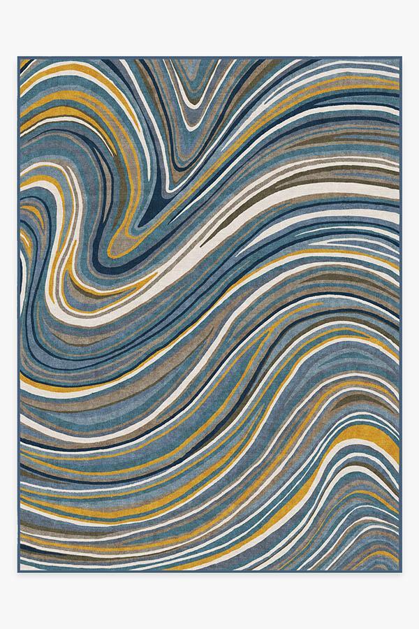 Agate Golden Azure Rug 9'x12' | Stain-Resistant