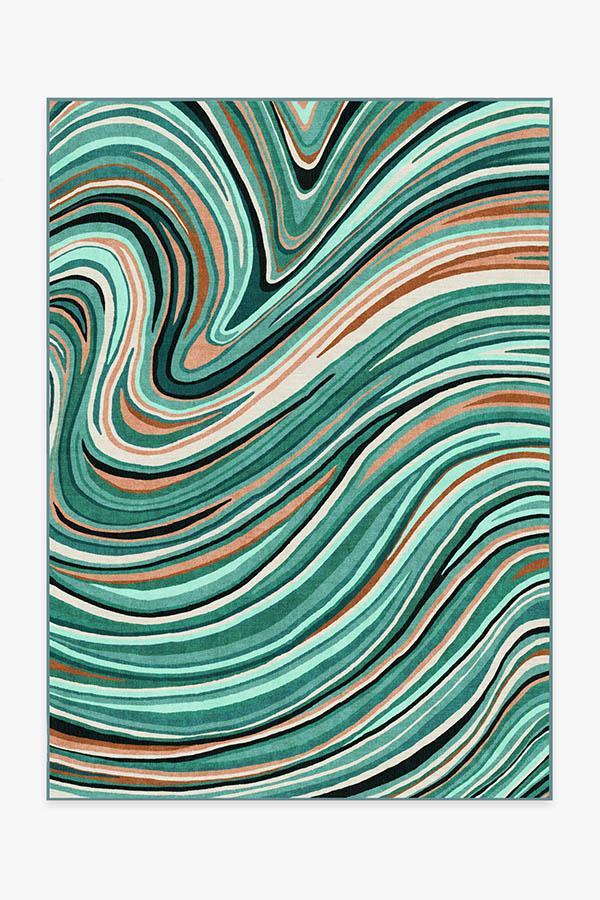 Agate Turquoise Rug 5'x7' | Stain-Resistant