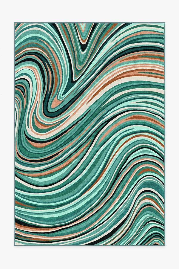 Agate Turquoise Rug 6'x9' | Stain-Resistant