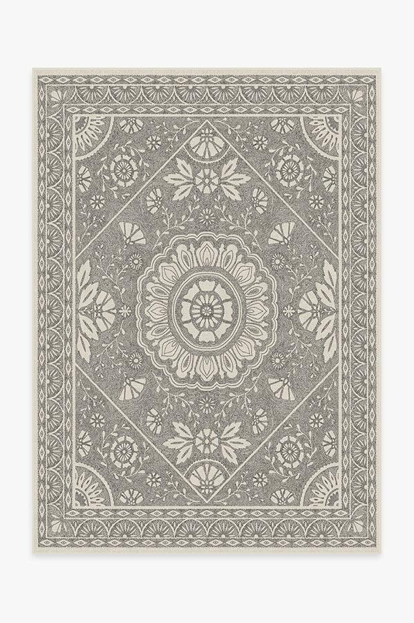 Almana Black & White Rug 5'x7' | Stain-Resistant