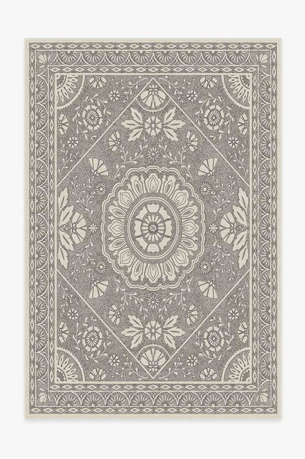 Almana Black & White Rug 6'x9' | Stain-Resistant