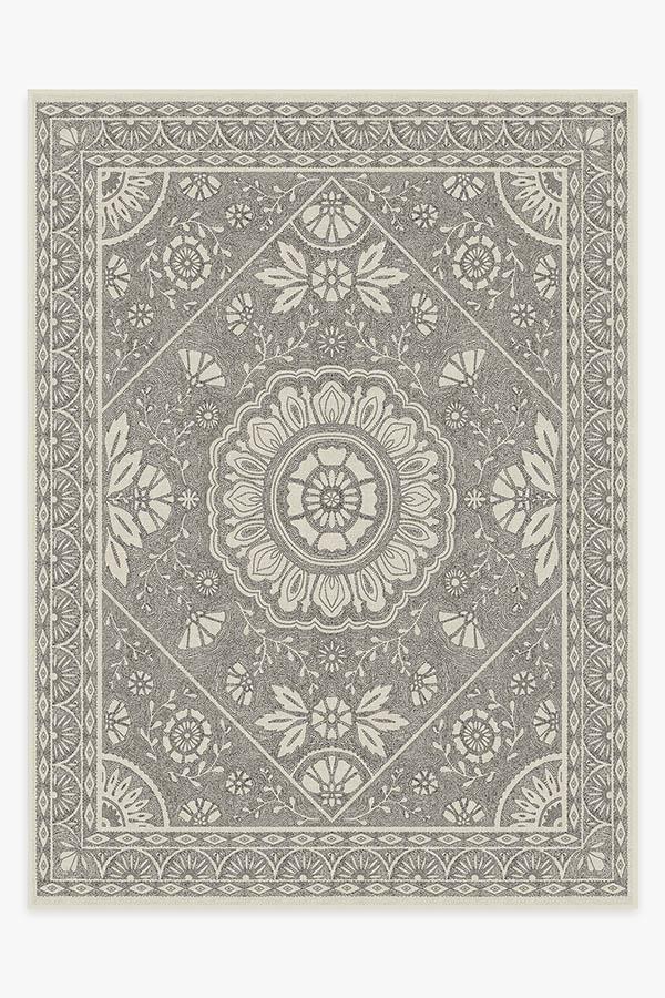 Almana Black & White Rug 9'x12' | Stain-Resistant
