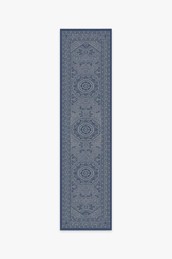 Almana Cobalt Blue Rug 2.5'x10' | Stain-Resistant