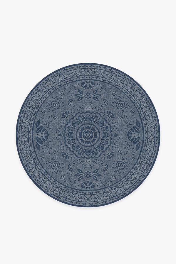 Almana Cobalt Blue Rug 6' Round | Stain-Resistant