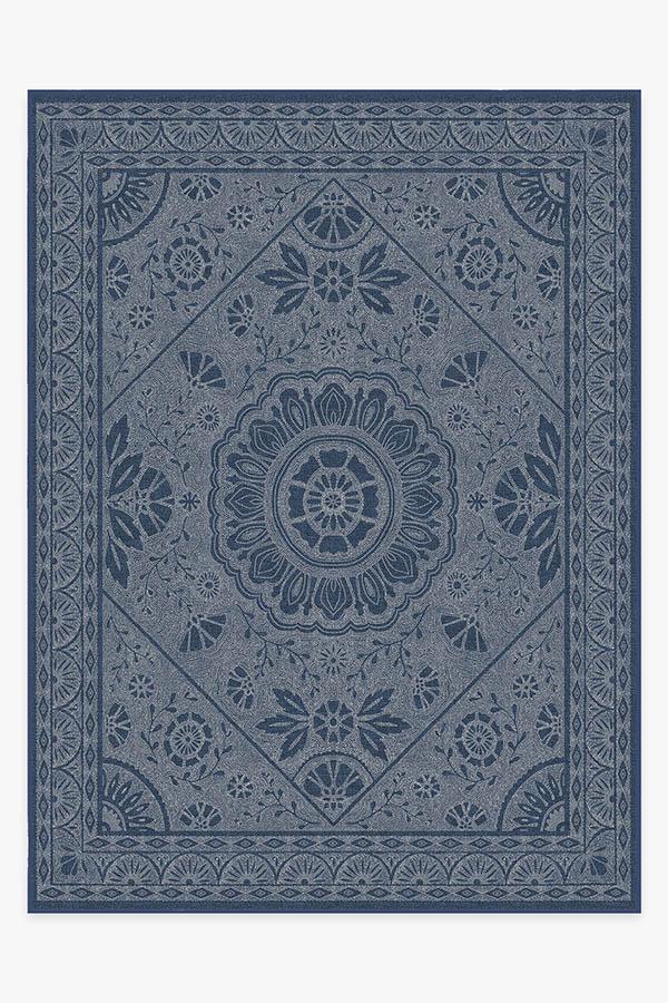 Almana Cobalt Blue Rug 9'x12' | Stain-Resistant