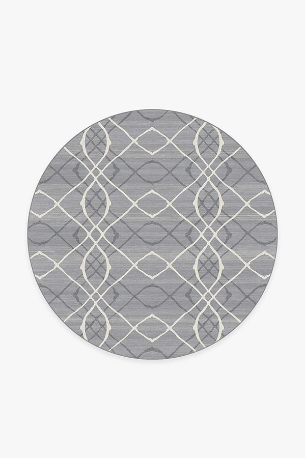 Amalia Grey Rug 6' Round | Stain-Resistant