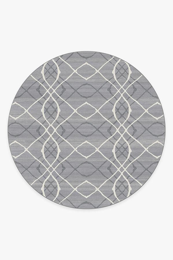 Amalia Grey Rug 8' Round | Stain-Resistant
