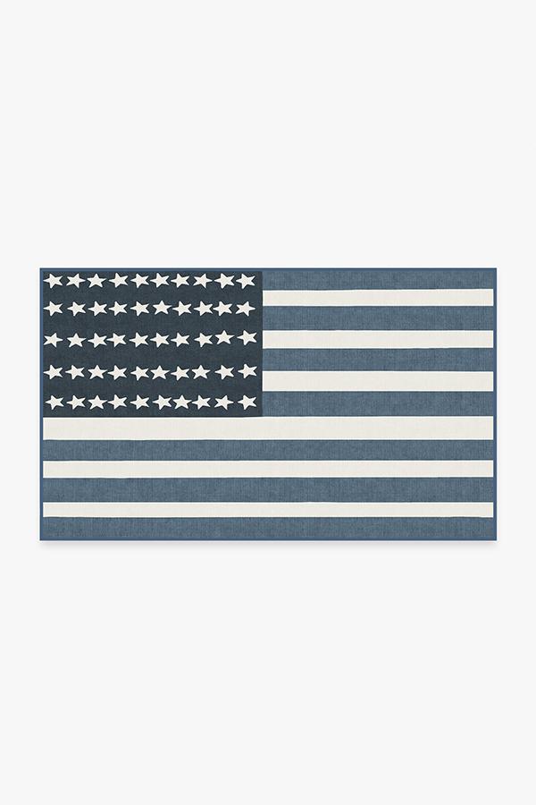 American Flag Blue Rug 3'x5' | Stain-Resistant