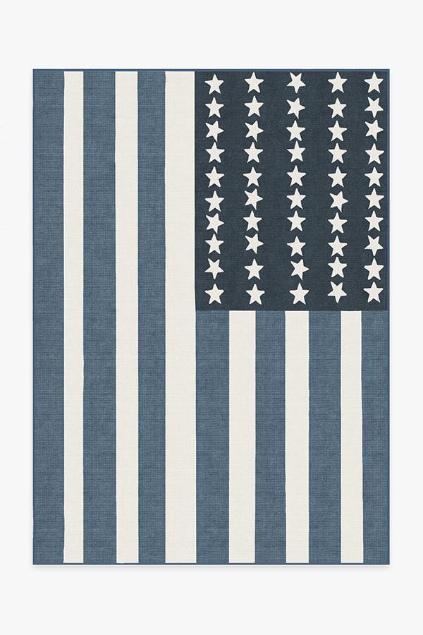 American Flag Blue Rug 5'x7' | Stain-Resistant