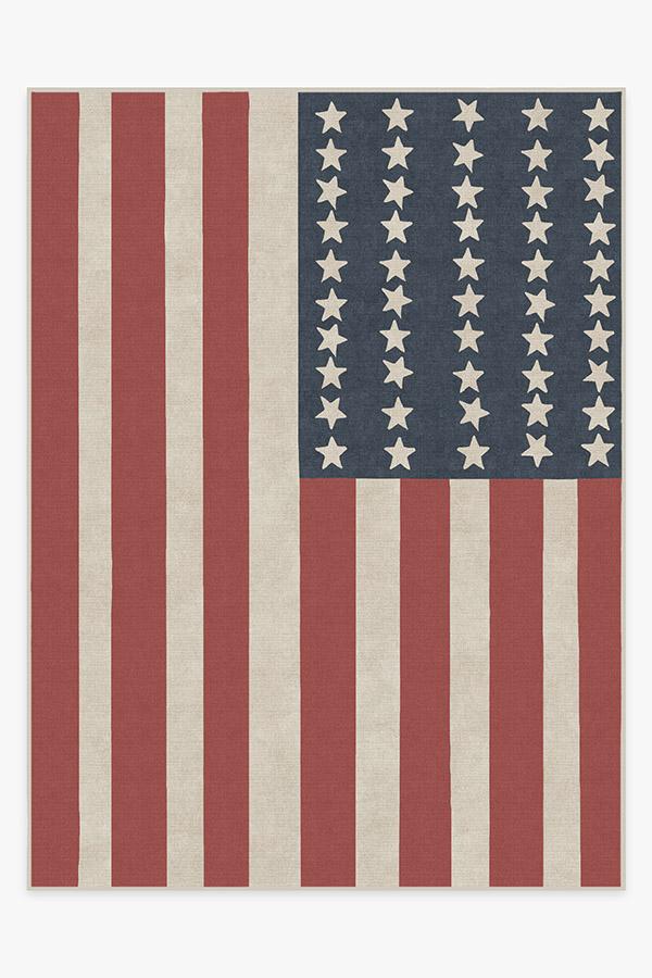 American Flag Red Rug 9'x12' | Stain-Resistant