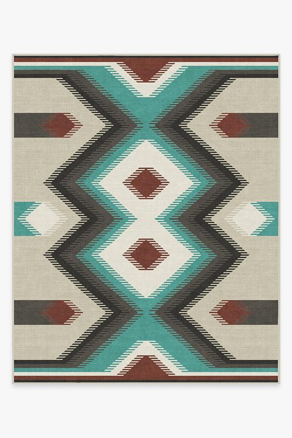 Anza Turquoise Rug 8'x10' | Stain-Resistant