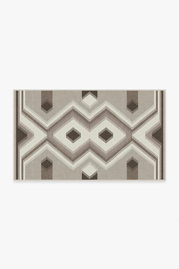 Anza Warm Grey Rug 3'x5' | Stain-Resistant