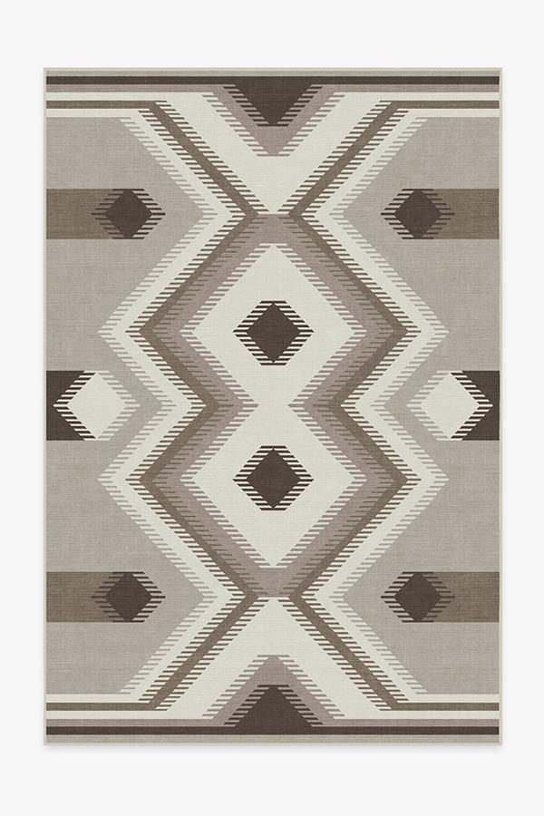 Anza Warm Grey Rug 6'x9' | Stain-Resistant
