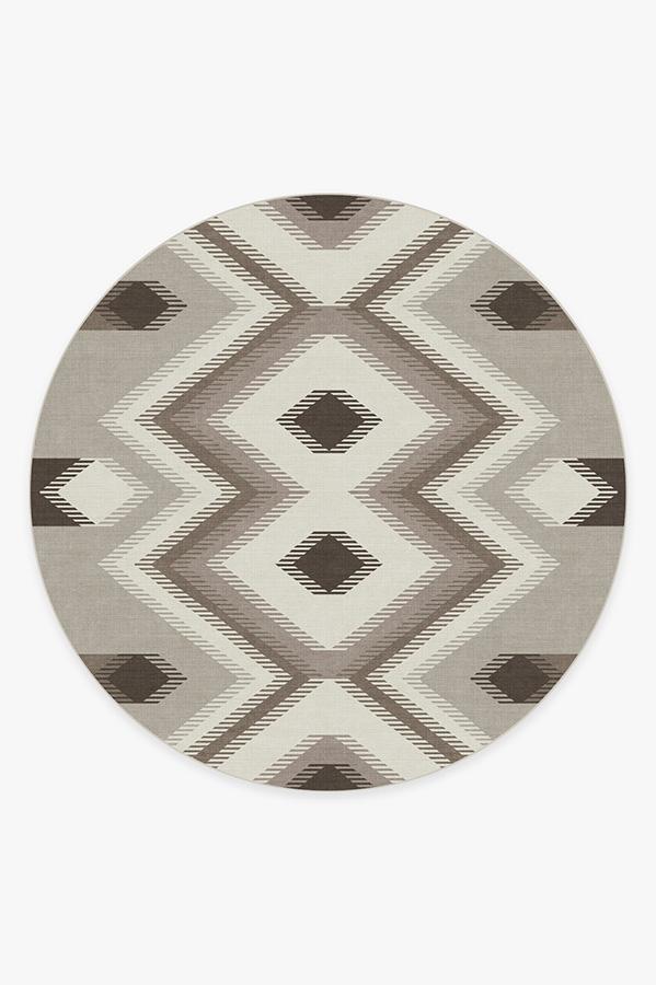 Anza Warm Grey Rug 8' Round | Stain-Resistant