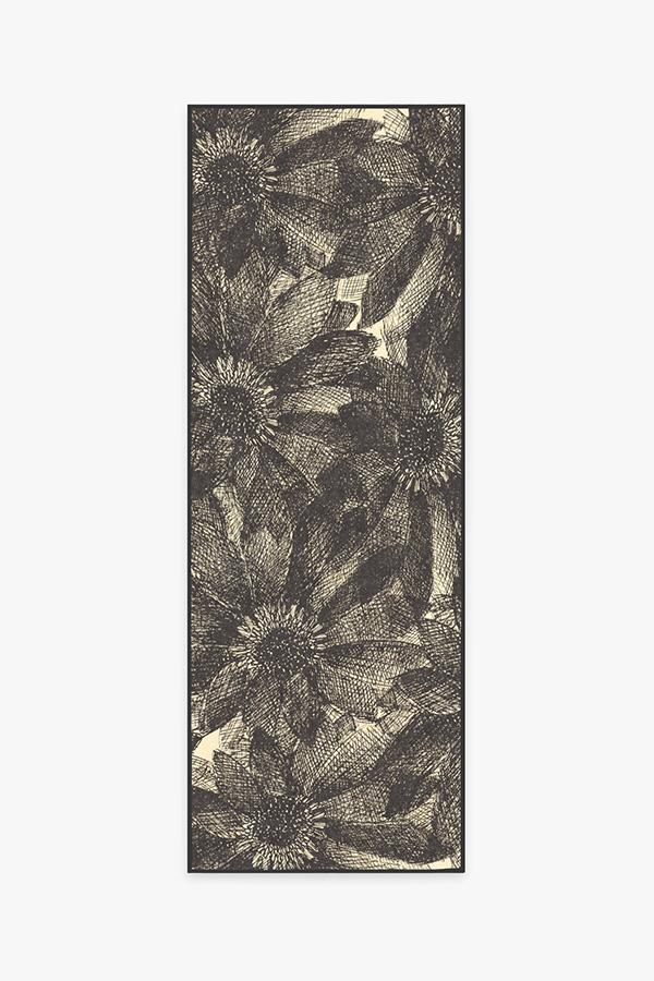 Aprilios Charcoal Rug 2.5'x10' | Stain-Resistant