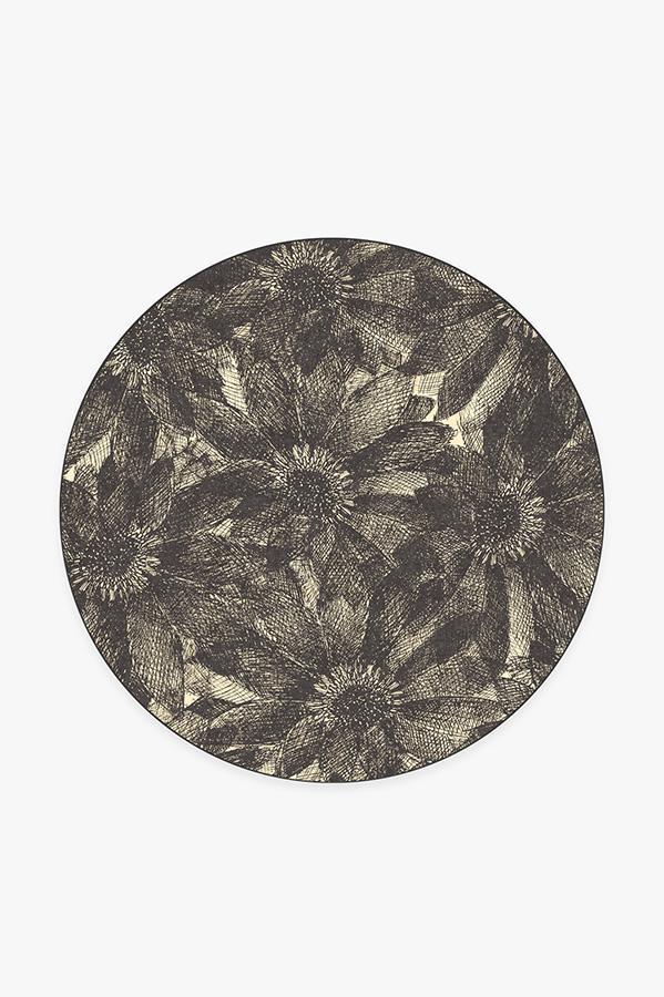 Aprilios Charcoal Rug 6' Round | Stain-Resistant
