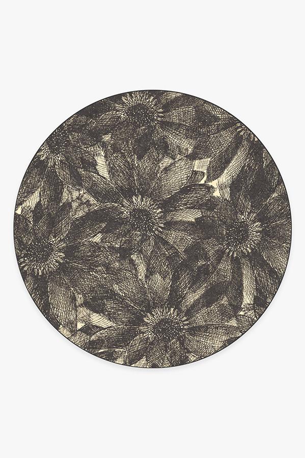 Aprilios Charcoal Rug 8' Round | Stain-Resistant