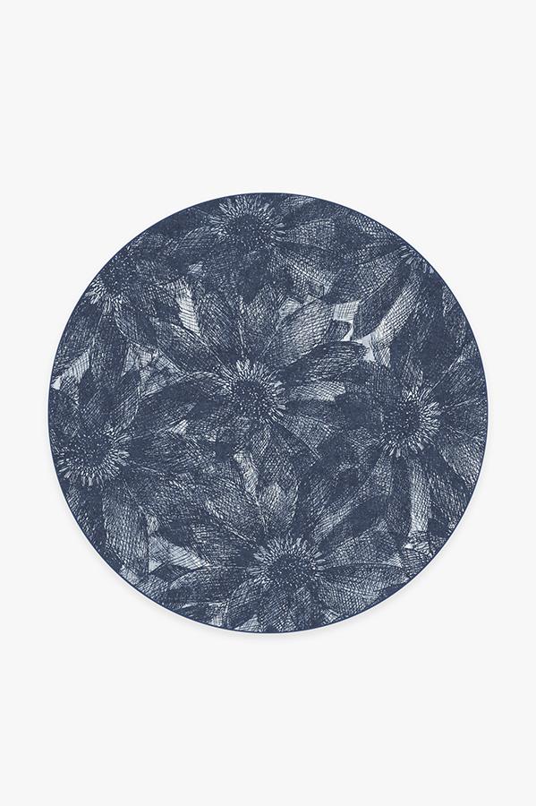 Aprilios Navy Rug 6' Round | Stain-Resistant