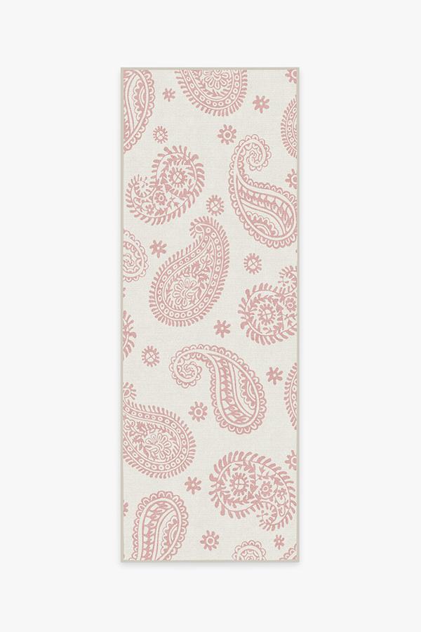 Araveli Soft Pink Rug 2.5'x10' | Stain-Resistant
