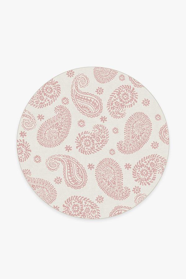 Araveli Soft Pink Rug 6' Round | Stain-Resistant