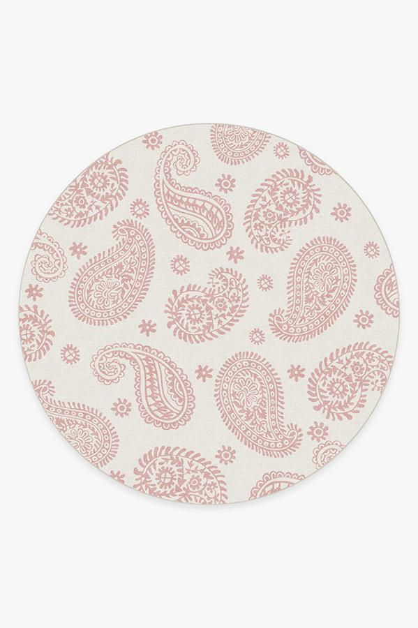 Araveli Soft Pink Rug 8' Round | Stain-Resistant