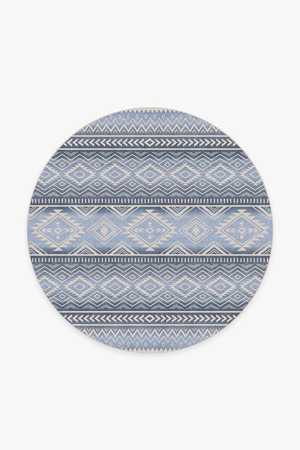Arizona Blue Rug 6' Round | Stain-Resistant