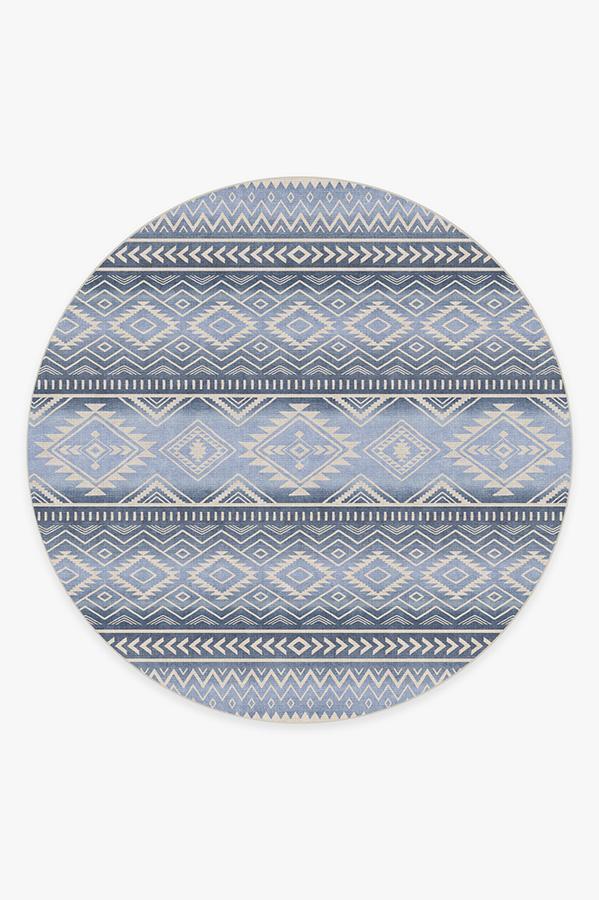 Arizona Blue Rug 8' Round | Stain-Resistant