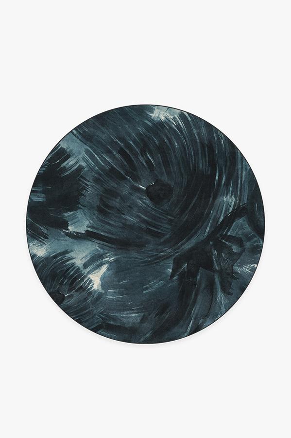 Aster Blue Rug 6' Round | Stain-Resistant
