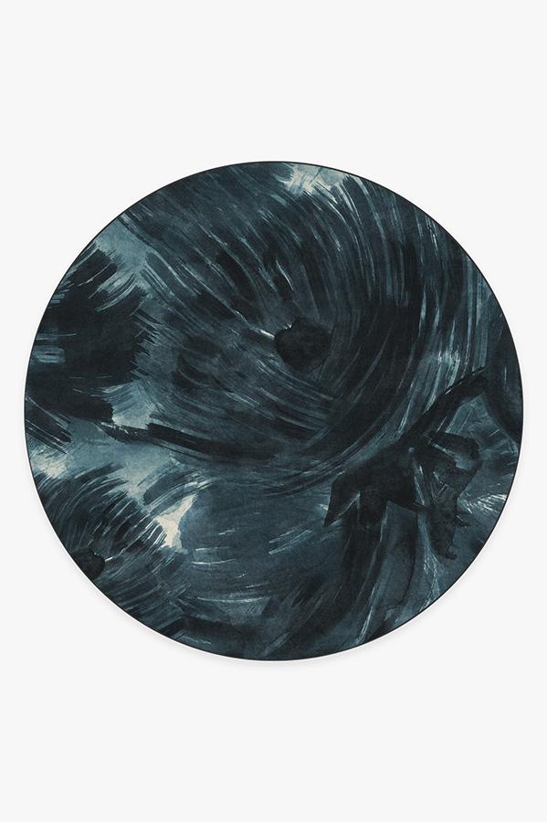 Aster Blue Rug 8' Round | Stain-Resistant
