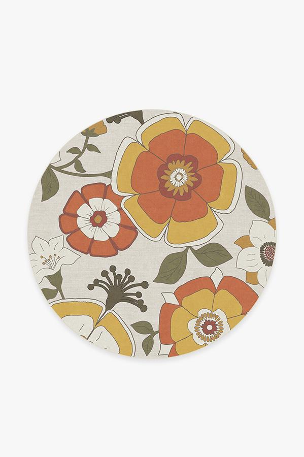 Audrey Golden Honey Rug 6' Round | Stain-Resistant