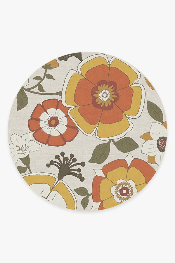 Audrey Golden Honey Rug 8' Round | Stain-Resistant