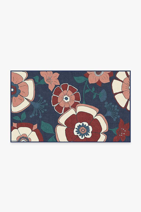 Audrey Navy Rug 3'x5' | Stain-Resistant