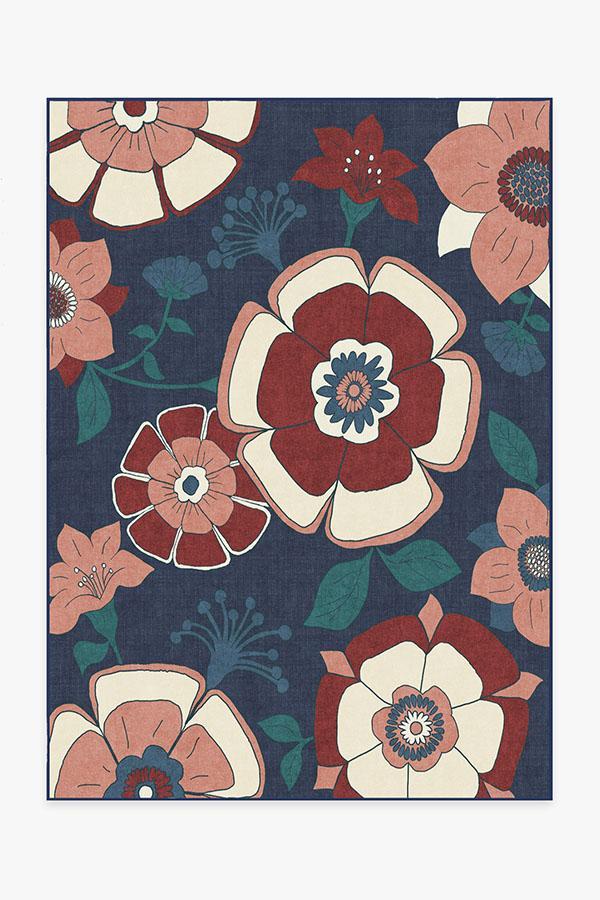 Audrey Navy Rug 5'x7' | Stain-Resistant